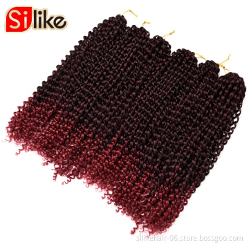 Pre-twisted Passion Hair 5 Packs 110 Roots Pre-looped Passion Twist Braiding Hair Extensions Passion Twist Crochet Hair18 inch